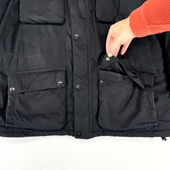 Nautica Mens XL Black Full Zip Utility Jacket Puffer Lined Winter Coat - Picture 7 of 11